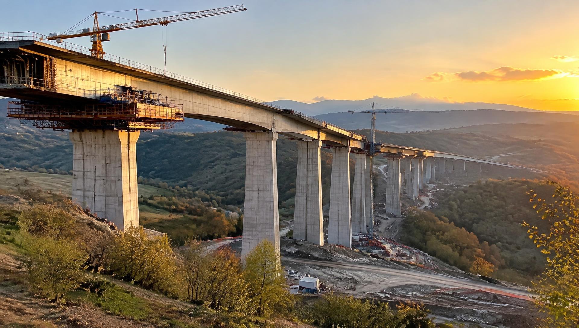 Viadotto in costruzione